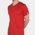 Paul V-Neck T-Shirt // Red (Small)