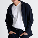Full Zip Hooded Jacket // Navy  (Small)
