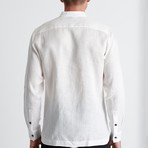 Mao Neck Shirt // White  (Small)