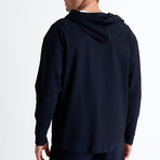 Full Zip Hooded Jacket // Navy  (Small)