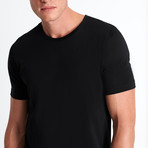 Justin Round Neck T-Shirt // Black  (Small)