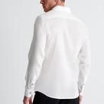 Riley Shirt + Front Pocket // White  (Small)