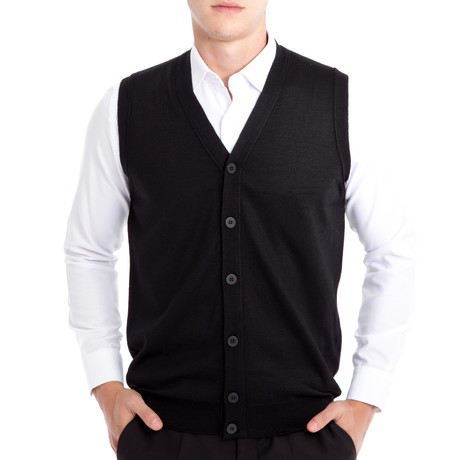 Chandler Sweater Vest // Black (Small) - OYO Fashion - Touch of Modern