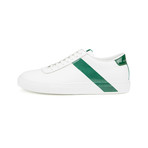 Striped Court Sneakers // White + Green (Euro: 41)