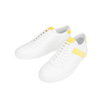 Striped Court Sneakers // White + Yellow (Euro: 39)