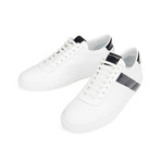 Striped Court Sneakers // White + Navy (Euro: 44)