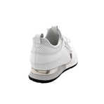 Punched Leather Metallic Sneakers // White (Euro: 46)