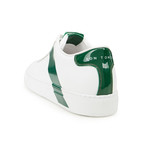 Striped Court Sneakers // White + Green (Euro: 45)