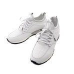 Punched Leather Metallic Sneakers // White (Euro: 45)