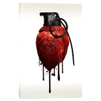Heart Grenade (26"H  x 18"W  x  0.75"D)