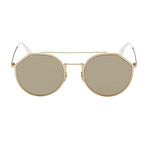 Men's Sunglasses // Gold + Gold Mirror