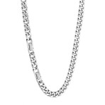 Stainless Steel Curb Link Necklace // Silver