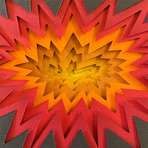 Calm Like a Bomb // Explosive // Layered Paper Cut Wall Sculpture