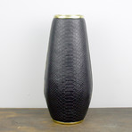 Boa Pattern Vase // Black