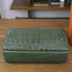 Croc Pattern Box // Green