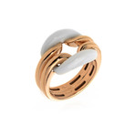Damiani D Lace 18k Rose Gold Diamond + Agate Ring // Ring Size: 7.5 // Store Display