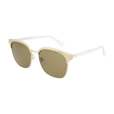 Women's Round Sunglasses // Shiny Endura Gold