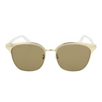 Women's Round Sunglasses // Shiny Endura Gold