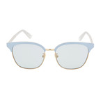 Women's Round Sunglasses // Shiny Endura Gold + Shiny Baby Blue