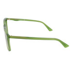 Unisex Round Sunglasses // Shiny Transparent Green