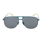 Men's Aviator Sunglasses // Green + Gray