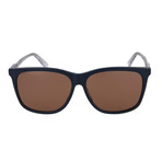 Unisex Square Sunglasses // Blue + Brown