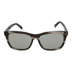 Men's Square Sunglasses // Havana + Ruthenium Gray