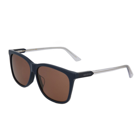 Unisex Square Sunglasses // Blue + Brown