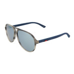Men's Aviator Sunglasses // Havana + Blue Gray (Size 58-13-150)