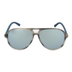 Men's Aviator Sunglasses // Havana + Blue Gray (Size 58-13-150)