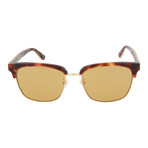 Men's Square Sunglasses // Havana + Light Brown