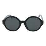 Women's Round Sunglasses // Black + Gray