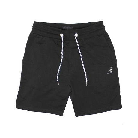 Two-Tone Drawcord French Terry Short // Black (S)