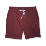 Two-Tone Drawcord French Terry Short // Burgundy (XL)