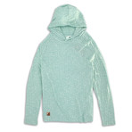Ribbed Knit Hoodie Sweater // Waterspout (L)