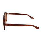 Men's Square Sunglasses // Havana + Orange