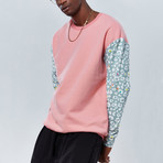 Cheetah Sleeve Sweatshirt // Pink (L)