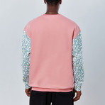 Cheetah Sleeve Sweatshirt // Pink (S)