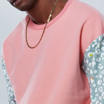 Cheetah Sleeve Sweatshirt // Pink (XL)