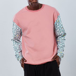 Cheetah Sleeve Sweatshirt // Pink (XL)