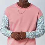 Cheetah Sleeve Sweatshirt // Pink (M)
