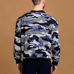 Camo Sweatshirt // Blue + Gray (S)
