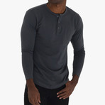 Long Sleeve Curve Henley // Charcoal (S)
