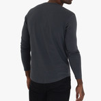 Long Sleeve Curve Henley // Charcoal (M)
