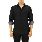 Montgomery Button Up Shirt // Black (L)