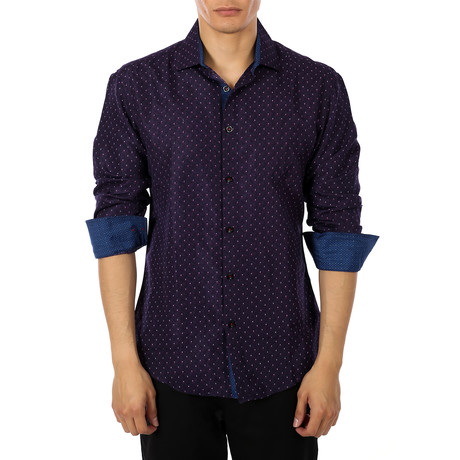 Columbus Button Up Shirt // Purple (XS)