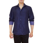 Honolulu Button Up Shirt // Navy (L)