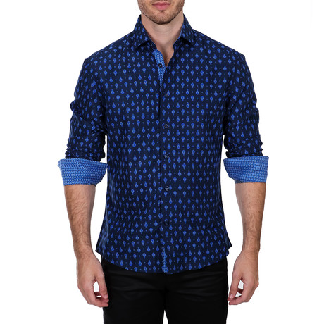 Olympia Button Up Shirt // Navy (XS)