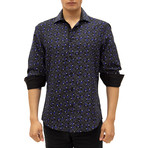 Lincoln Button Up Shirt // Navy (L)