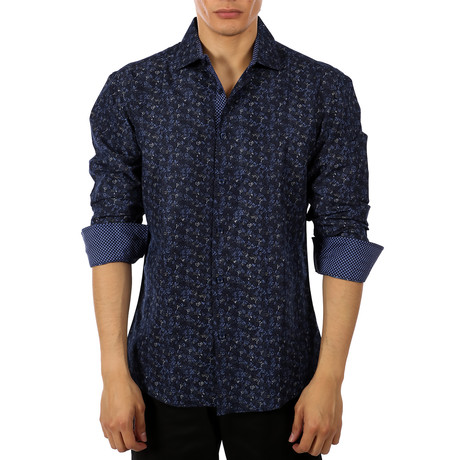 Trenton Button Up Shirt // Navy (XS)